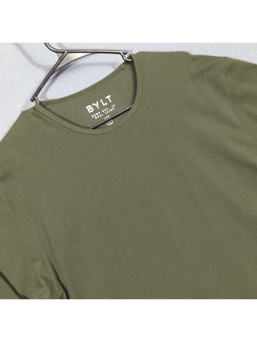 Bylt T-Shirt Men's L Green Thermal Drop Cut Long Sleeve Dual Layer Lux